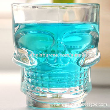 Skull-shaped High-quality Shot Glass with 45mL Capacity